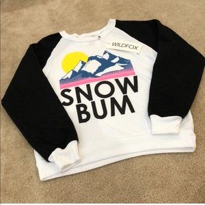 Wildfox Shirt snow bum Shirt sweatshirt NWT